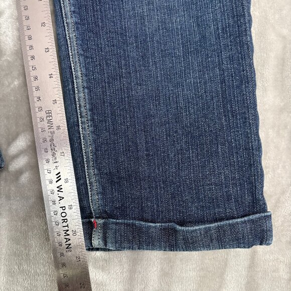 Tommy Hilfiger Womens Vintage Low Rise Capris Jeans‎ Size 6 Blue Y2K Distressed - Picture 5 of 9
